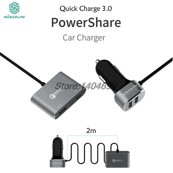 

Nillkin Fast Quick Charge 3.0 Micro Usb Type C 4 Output Car Charger Adapter For Samsung S8 Plus iphone Pad Pod 7 6 Xiaomi 5 GPS