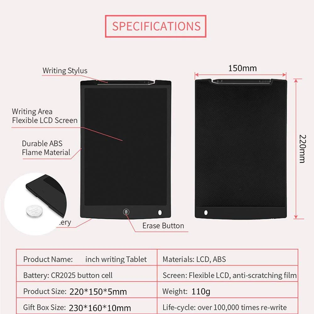 Brand New Electronic Writing Board 8 5 Inch Memo Whiteboard Kids Blackboard for School Children Drawing 5