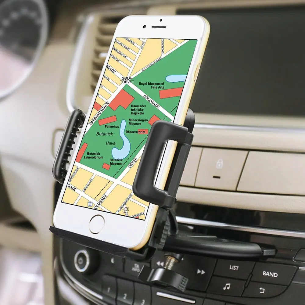 1 шт. 360 град. Rotationg автомобиль CD даш слот сотовый телефон стенд держатель для iPhone 6 плюс 5S для Samsung S6 S5 GPS кронштейн выступает за