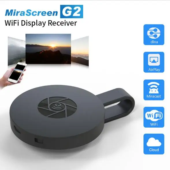 Slimy MiraScreen G2 ТВ-палка беспроводной HDMI донгл приемник 2,4G Wifi 1080P донгл с Miracast Airplay DLNA для Android IOS Mac