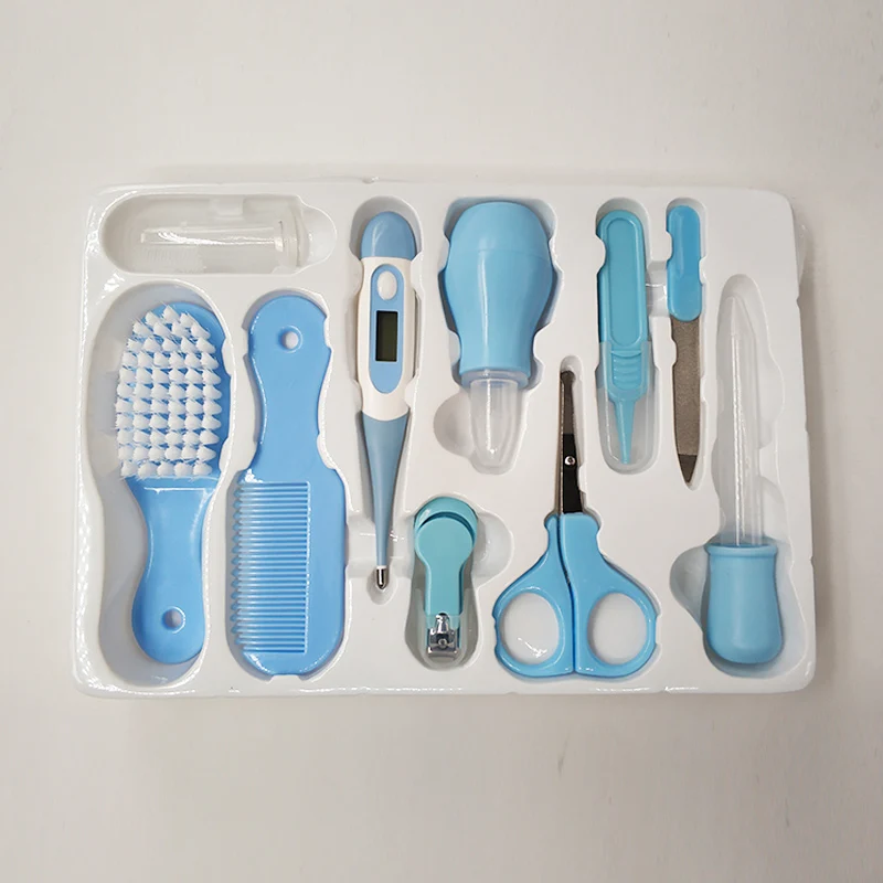 10Pcs/Set Baby Health Care Set Portable Baby Tool Kits Kids Grooming Kit Safety Cutter scissors Nail Care Set for Baby Kids