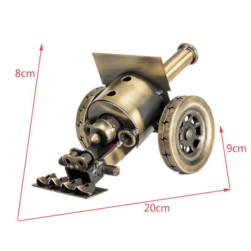 Ретро Винтаж артиллерия металлический Скульптура классический железная, ручной работы художественная железная артиллерия украшение ремесло хороший домашний Декор для дома и бар
