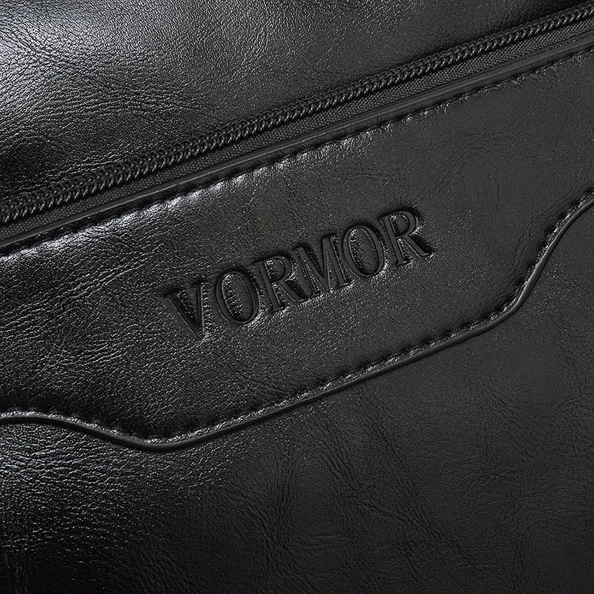 VORMOR جديد جلد الرجال حقيبة يد رجال الأعمال حقيبة حقيبة كبيرة قدرة حقيبة كتف أكياس برشام الجوف أسفل رجل حقيبة لابتوب