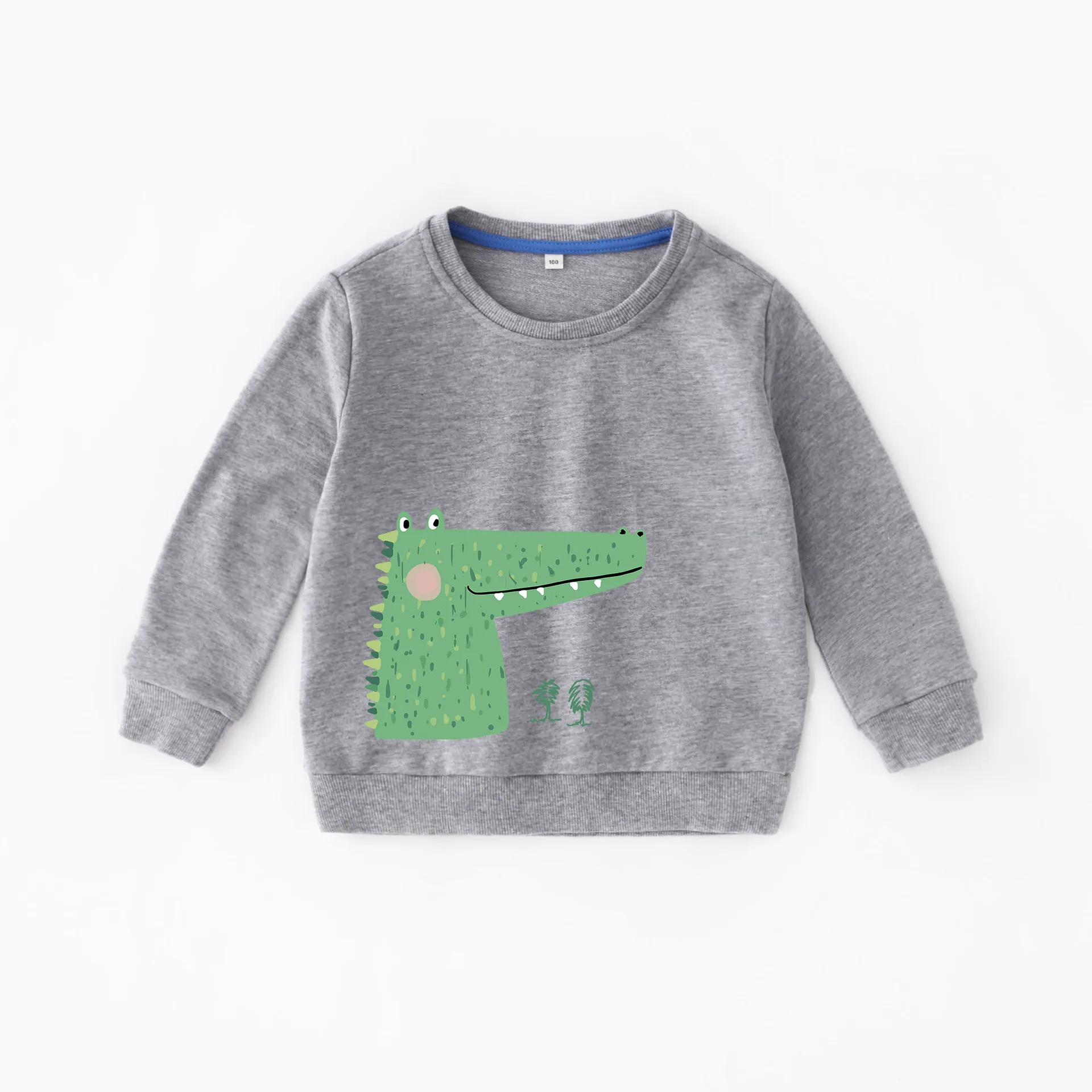 Милые детские футболки с принтом динозавра для девочек, весенне-осенний Детский свитер футболка с длинными рукавами для мальчиков топы для маленьких девочек