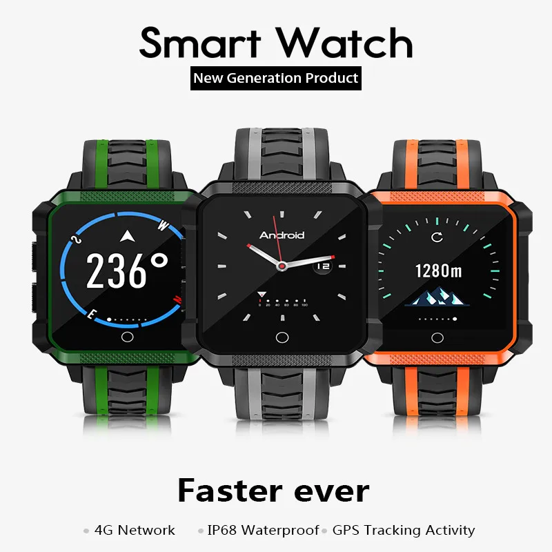 H7 4G smart watch Android 6 0 1 г + 8 сердечного ритма WI-FI gps smartwatch IP68 Водонепроницаемый 600 мАч