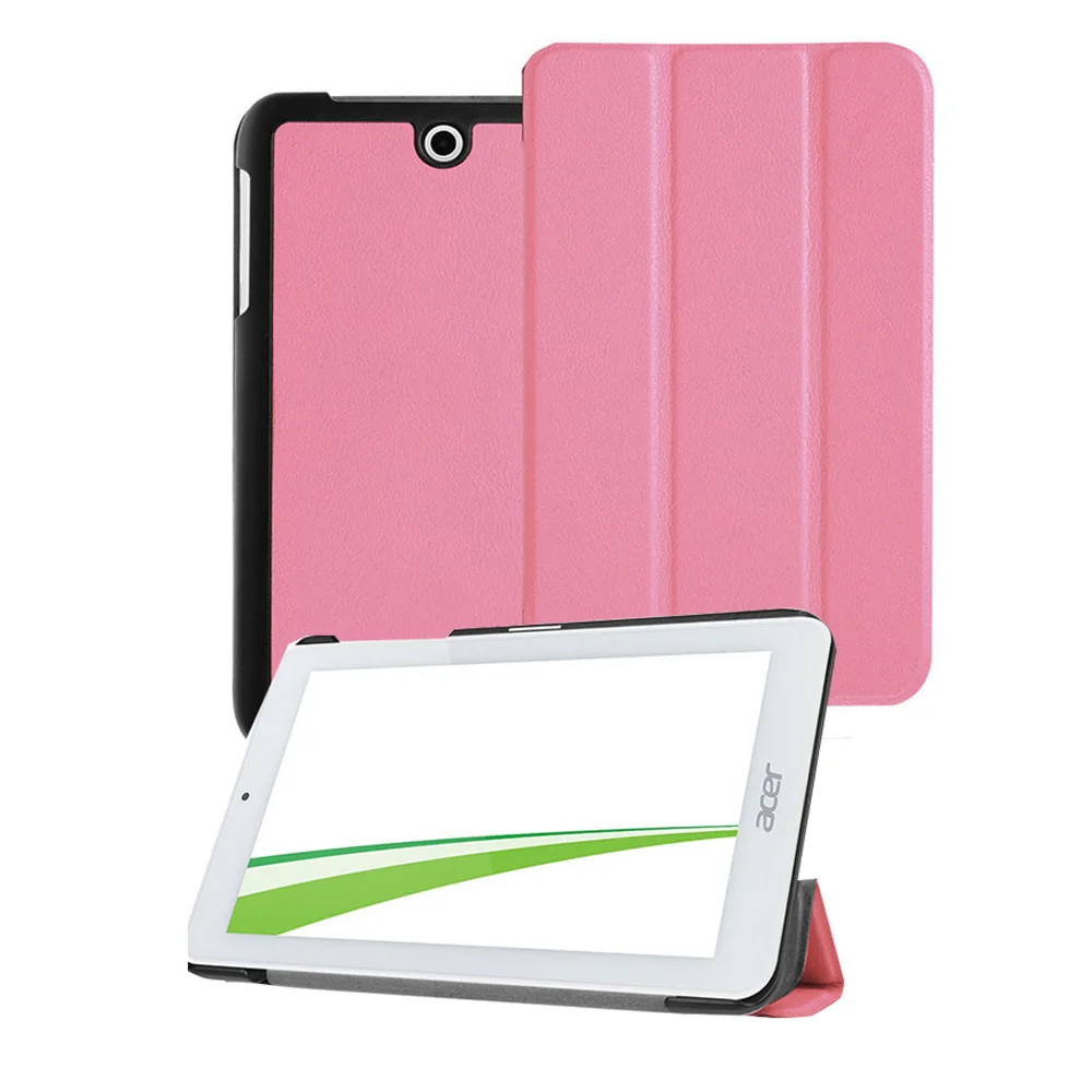 

For Acer Iconia One 7 B1-770 Case Tri-Folding PU Leather Folding Stand Cover Case for Acer B1-770 B1 770 7'' Tablet Case+Stylus