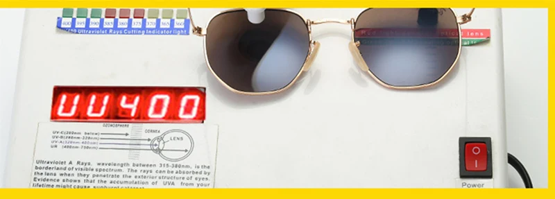 BARCUR Reflective Sunglasses Man Hexagon Metal Frame BC8548