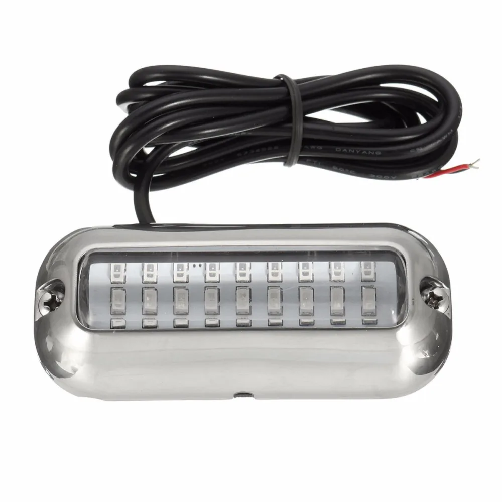 27/42 LED Underwater Fishing Light 12V Boat Transom Night Light Water Landscape Lighting for Marine boat accessories marine