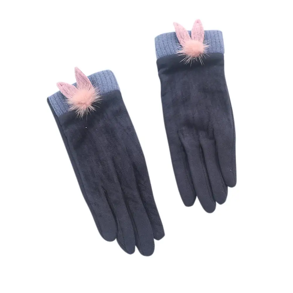 MISSKY Для женщин Сплошной Цвет один Слои кожаные перчатки пять пальцев для верховой езды теплые ветрозащитные перчатки для зимы