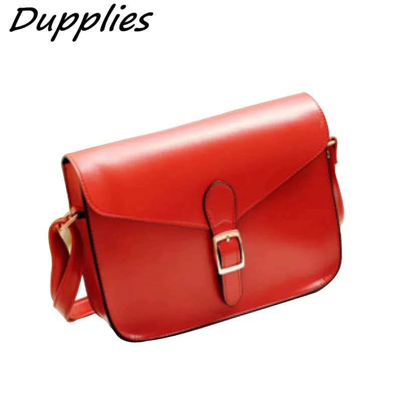 Dupplies Preppy Style Women's Handbag Leather Messenger Bag Female