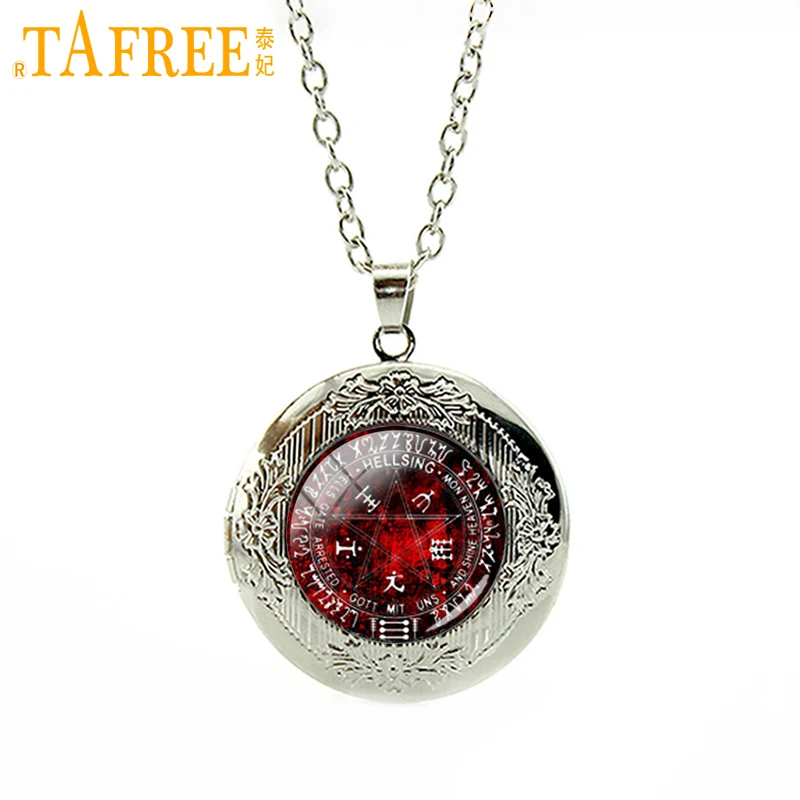 

TAFREE Chakra Art hot Energy Healing Hellsing Locket Pendant Necklace Vintage Ethnic Style Necklace Pendant Gifts Jewelry N1059