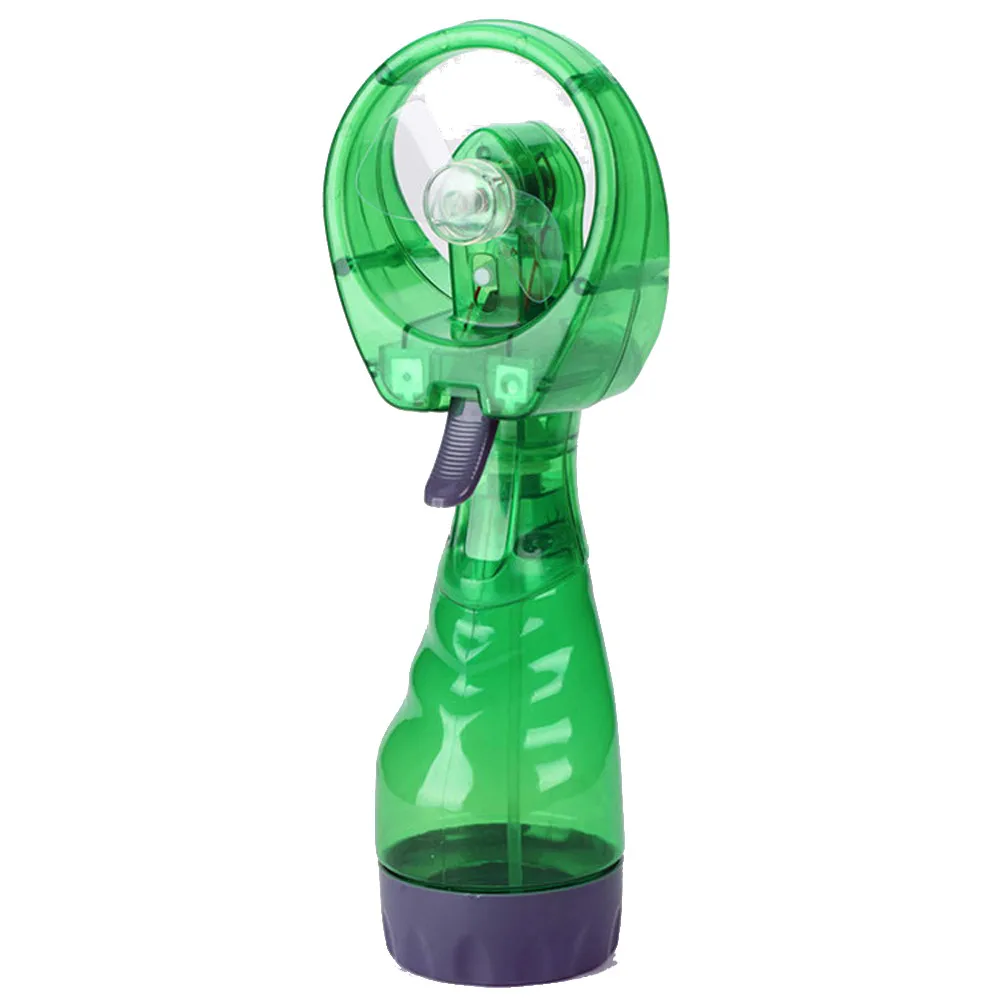 Портативный ручной охлаждения прохладной водой спрей запотевания вентилятор туман путешествия пляжные поклонников - Цвет: Зеленый