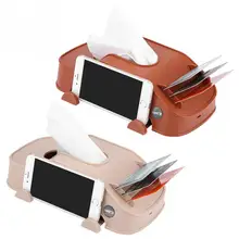 Многофункциональный автомобиль коробка ткани телефон держателя карты Бумага полотенца чехол для хранения аксессуары для интерьера