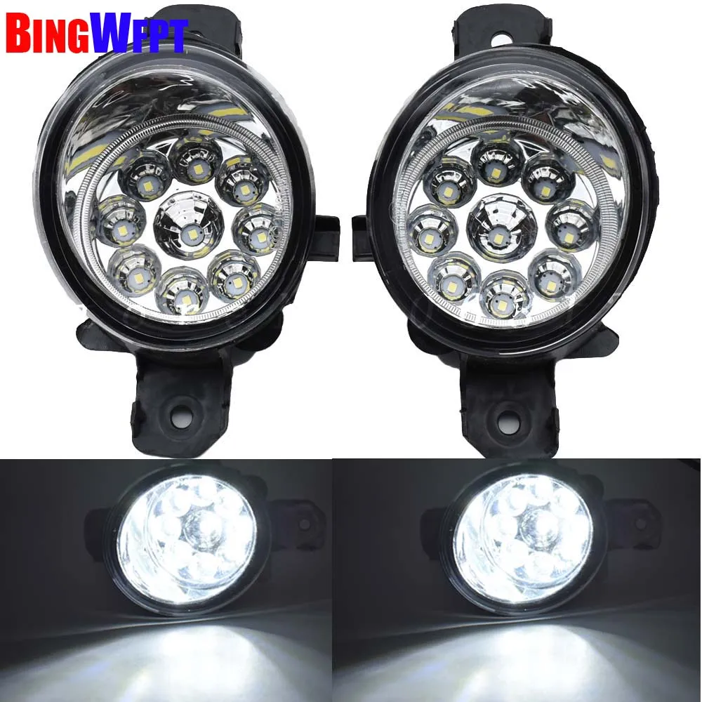 High quality 2PCS Fog font b Lamp b font Assembly Super Bright Fog Light For Nissan