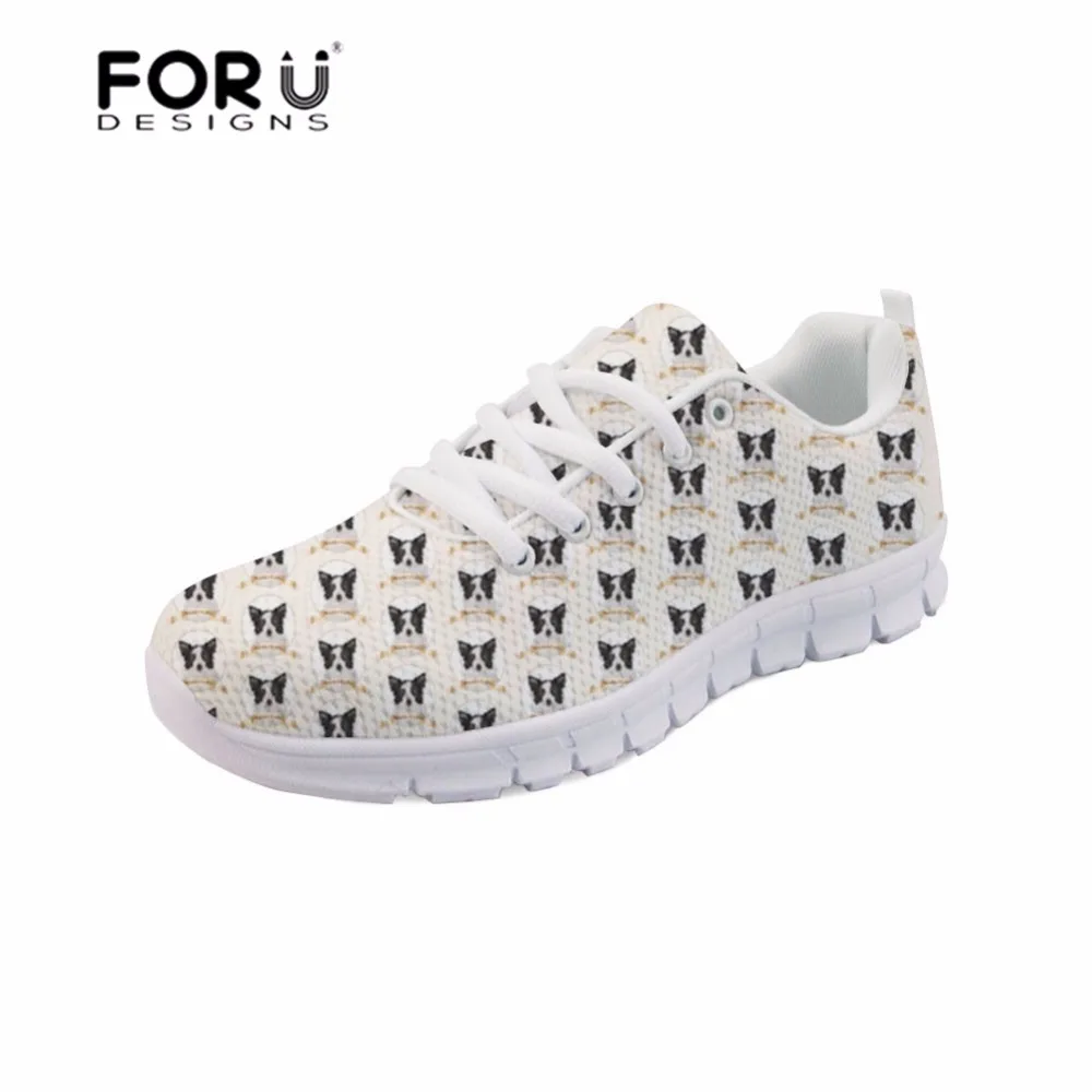 

FORUDESIGNS Border Collie Summer Women Shoes Animal Printed Flats Sneakers for Female Comfortable Mesh Flats Shoes Zapatos Mujer