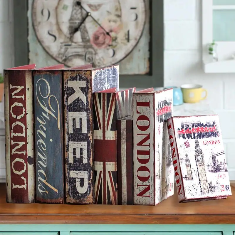Continental retro Fake Book bookcase decor decoration simulation study
