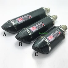 Motorcycle Yoshimura Exhaust Universal ID: 51mm Length: 570mm Stainless Steel Carbon Fiber Face Motorbike Exhaust Muffler Escape