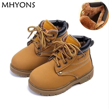 

MHYONS Winter Warm Child Snow Boots Shoes Spring Autumn Girls Boys Boots Flat With Size 21-30 Kids Children Baby Boots Shoe