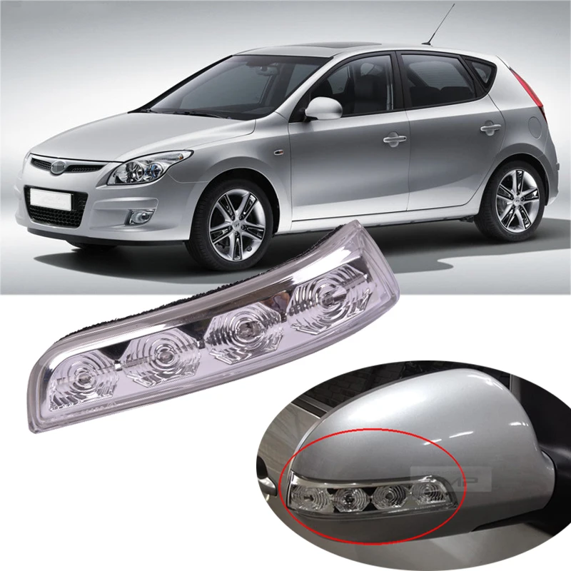 

CAPQX For Hyundai I30 2008 2009 2010 2011 2012 Side Rearview Mirror LED Turn Signal light Flasher Signal Lamp 87614-2L600