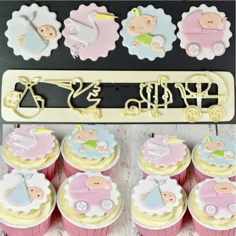 Sugarcraft font b Baby b font plastic fondant cutter cake mold fondant mold fondant cake decorating