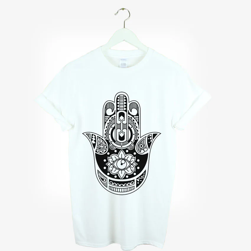 HAMSA HAND T SHIRT BOHO KITSCH URBAN HIPSTER LOVE SWAG ...