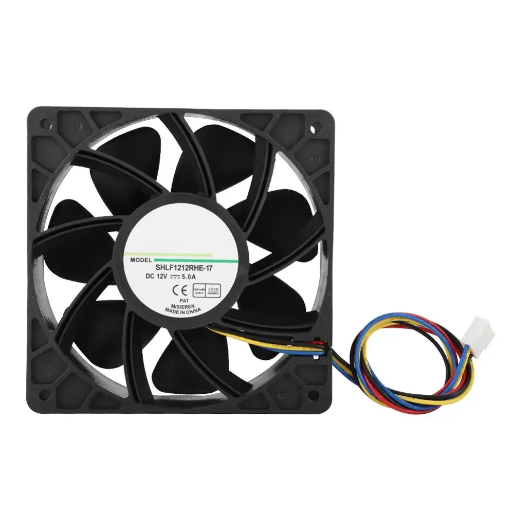 

SHLF1212RHE-17 Cooling Fan DC12V 5.0A 12CM 4-pin Connector Fast Heat Dissipation Cooler Fan with Double Ball Bearing
