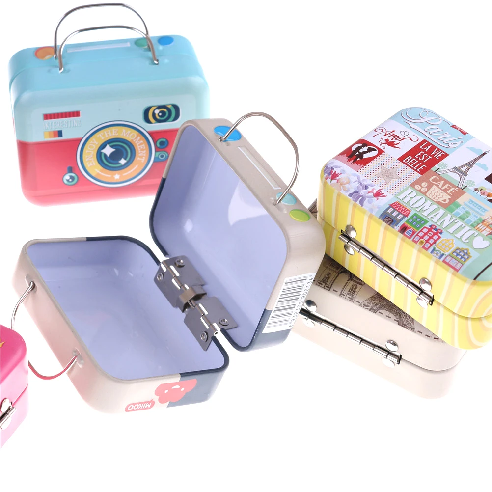 Mini Trunk Handbag Miniatura 1:6 Dollhouse Scene Accessories Dollhouse Miniature Suitcase Pocket Furniture DIY Doll House Kit