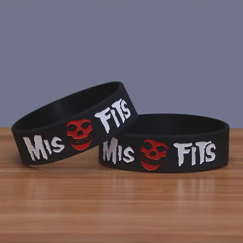 Detail Feedback Questions About Band Series Wide Version The Misfits Band Series Wide Version The Misfits Silicone Bracelets Pop Rock Silicon Wristband Cool Fashion Item