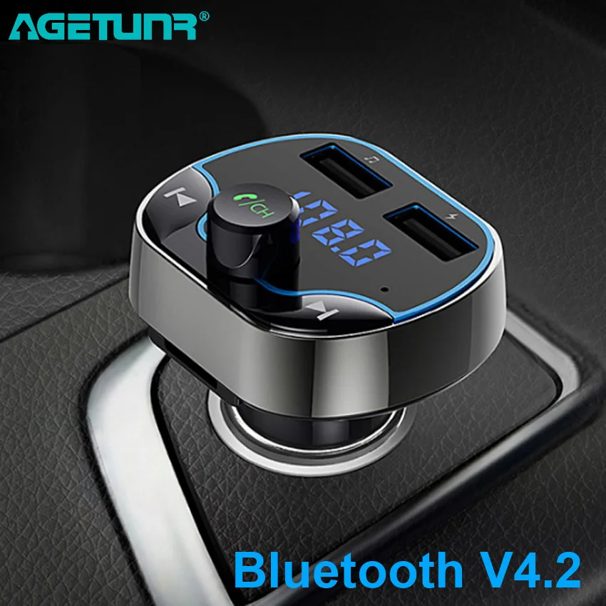 Автомобильный музыкальный mp3 плеер AGETUNR T24 Bluetooth 4 2 FM передатчик USB автомобильное
