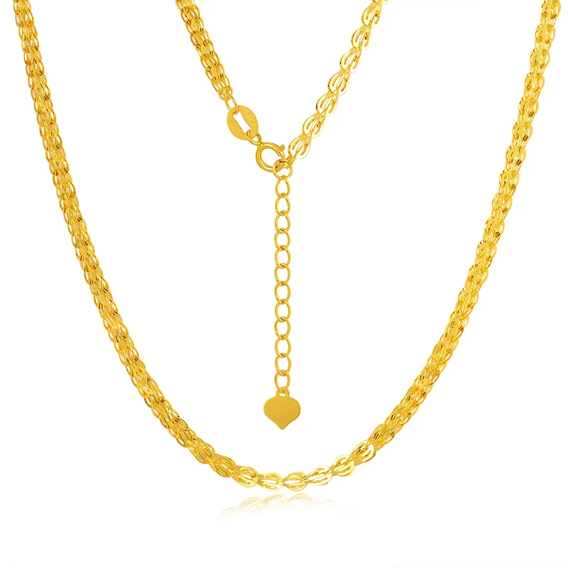 18K золотое ожерелье Pterisaur ожерелье цвет золотой ключицы ожерелье регулируемое сердечко хвост золотое ожерелье, женские модели классические