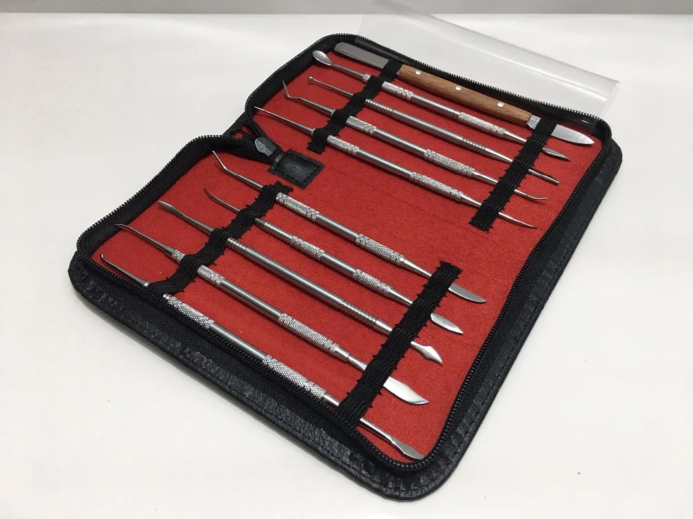 10 pcs Dental Lab Equipment Wax Carving Tool Sets Carve Clay Sculpting