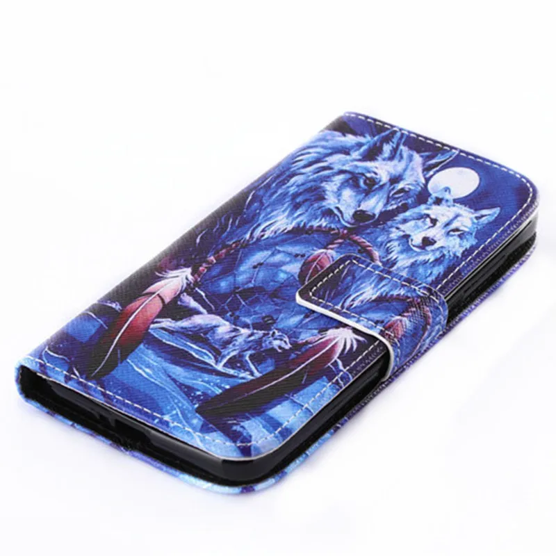 Pdgb Чехол-бумажник с рисунком Кожаный чехол для samsung Galaxy A3 A5 A7 J2 J3 J5 J7 J4 J6 A9 A8 A6 плюс S10 Цвет цветок крышка флип-чехол - Цвет: 010Wolf