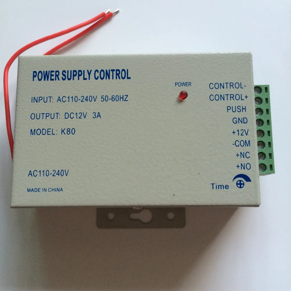 Дверной источник питания с контролем доступа DC12V 3A переключатель принимает мировое время задержки напряжения Макс 15 секунд