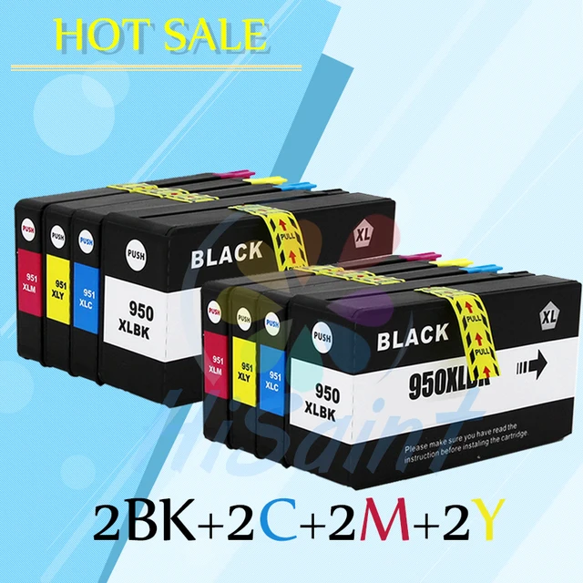 hisaint for HP 950 951 XL Ink Cartridge Compatible for HP950XL 951XL pro 8100 8600 8610 8615
