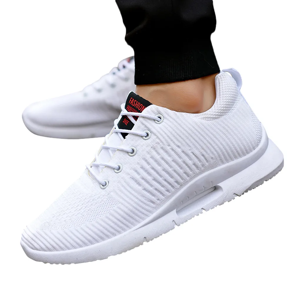 Повседневная обувь Для мужчин Горячая Летняя распродажа кроссовки Для мужчин прогулочная обувь легкая спортивная обувь для мужчин дышащая обувь из сетчатого материала;# G4 - Цвет: Белый