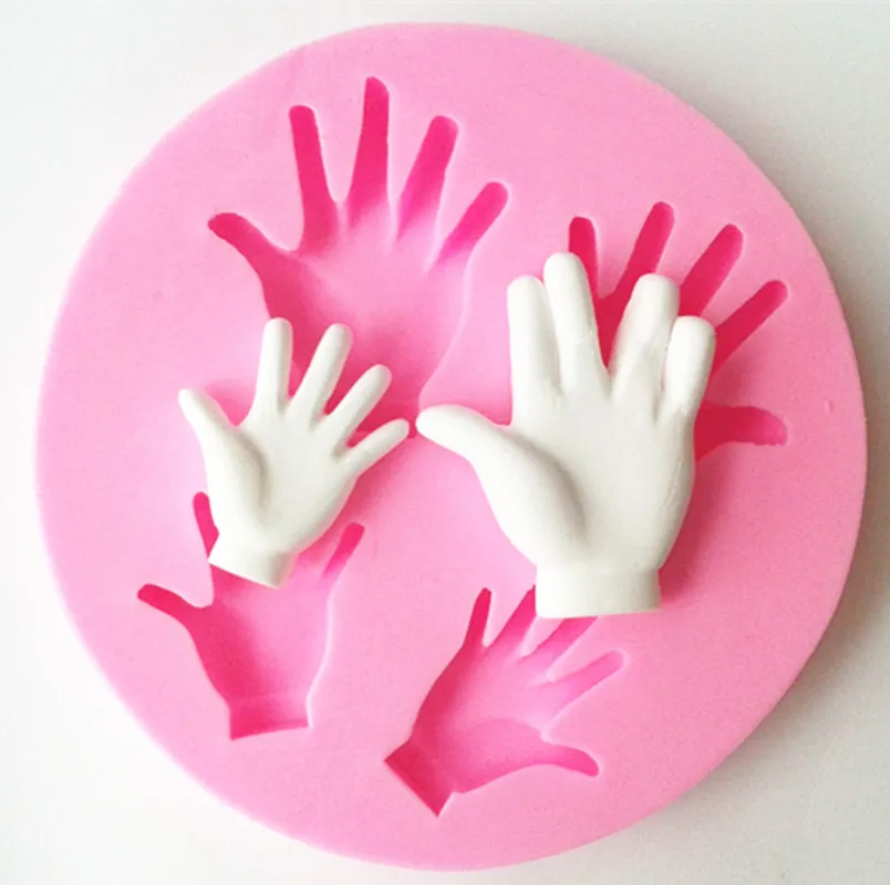 Design 818 Large Hand &small Hand Silicone Mold, Sugar Mold, Chocolate