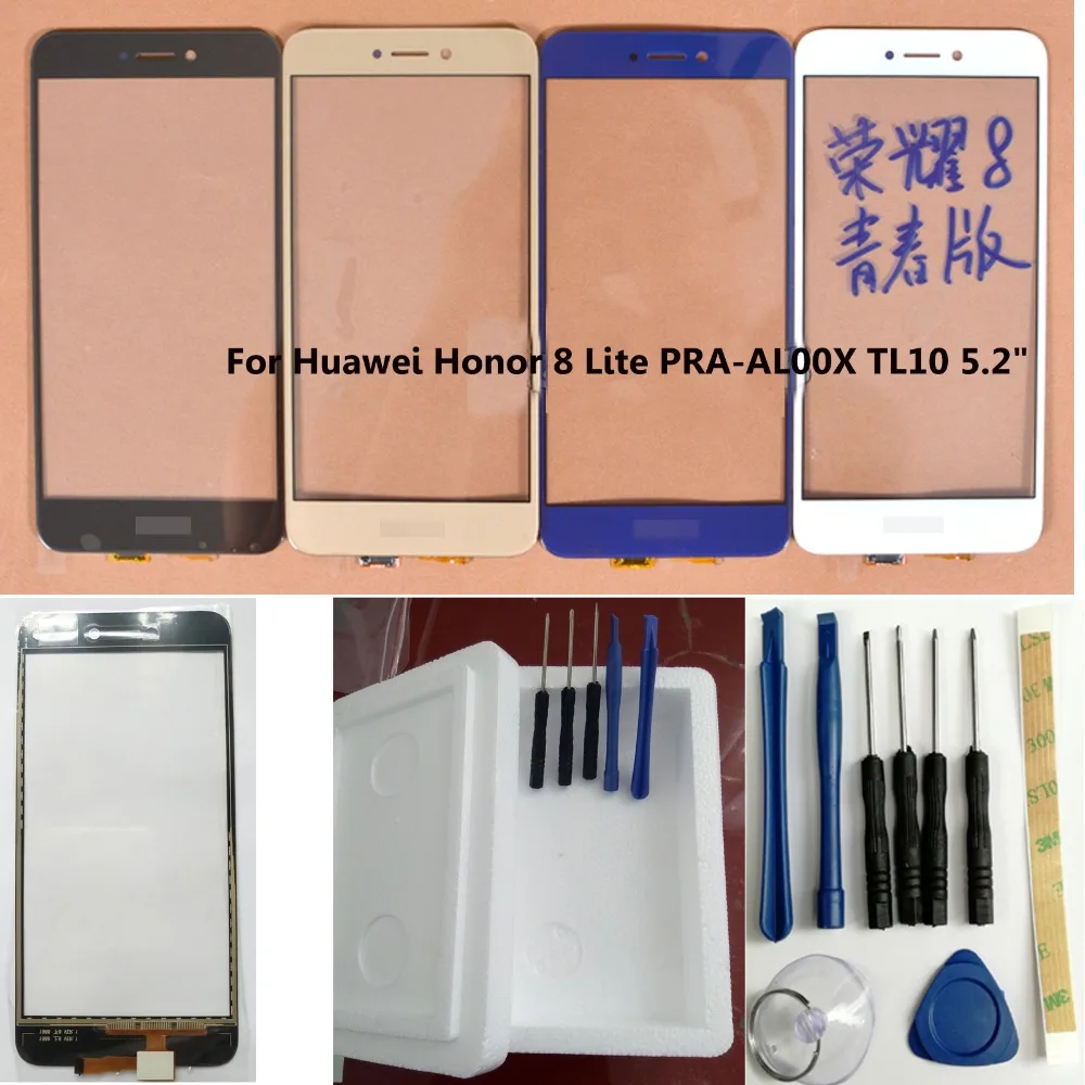 

Shyueda 100% New For Huawei Honor 8 Lite PRA-AL00X TL10 5.2" Outer Front Glass Touch Screen