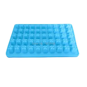 

50 Holes Small Bear Silicone Gummy Candy Mold Ice Chocolate Tray w/ Dropper cartoon Cubs silicone mold DIY jelly ice mould 100