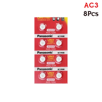 

8Pcs Original AG3 LR41 192 V3GA Coin Button Battery Cell 1.5V LR41 LR41H SR41 SR41W SR41SW SR415W TR41SW For Toys Watch