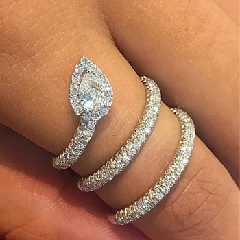 

2018 Newest Design long snake Ring with Full Micro Paved CZ Fashion Women Silver Color Rings Wholesale