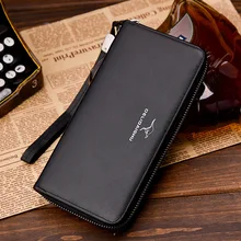 Men leather wallet with strap high quality zipper wallets men famous brand long purse male clutch casual style long money bag Men leather wallet with strap high quality zipper wallets men famous brand long purse male clutch casual style long money bag