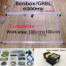 6.5w laser cutter Fancy laser carving 6500mw 100*100cm mini DIY laser engraving machine/IC mark/laser printer/carving work DHLsp