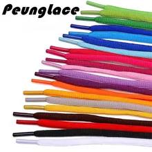 Качество PeungLace 100 пар/лот полиэстер овальные шнурки спортивные кроссовки овальные шнурки