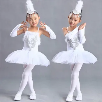 

2017 New Children Little Swan Ballet Dance Performance Costumes Girl Ballet Dance Dress Clothes Performance Dress Clothing Hot