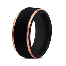 Хорошее мужское вольфрамовое обручальное кольцо с двойным цветным покрытием