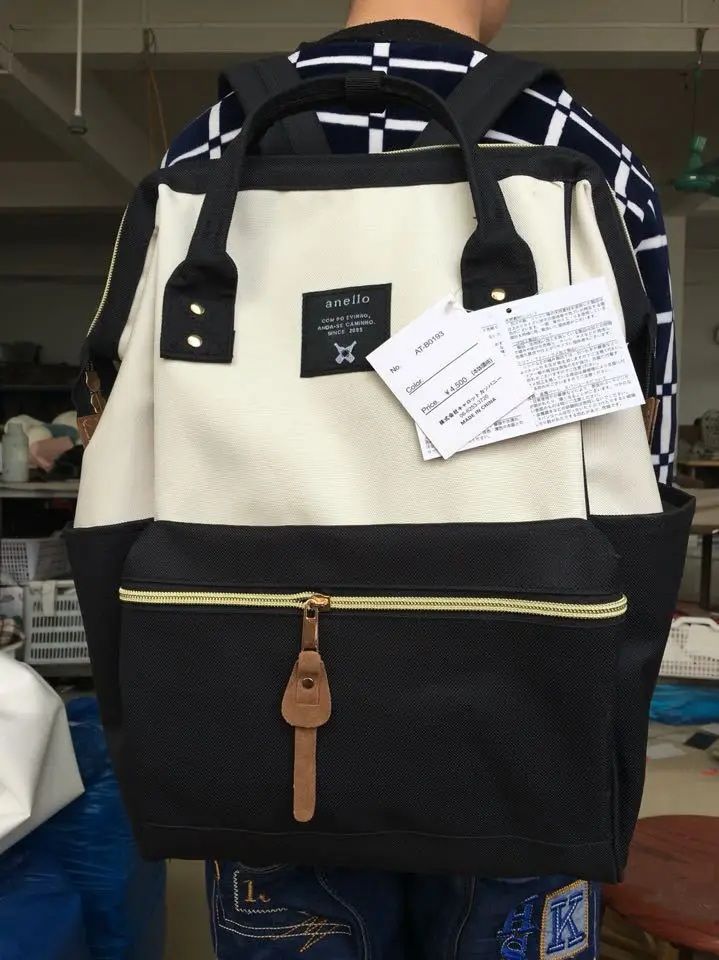 Роскошные брендовые японские рюкзаки для девочек-подростков и мальчиков, можно использовать школьный рюкзак для путешествий для женщин, легкий рюкзак mochilas - Цвет: White Black