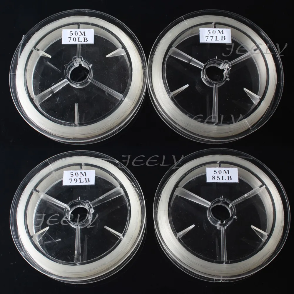 Jeely 50 м японского Фтороуглерод Материал лидер лески 70lb 75lb 77lb 79lb 80lb 85lb