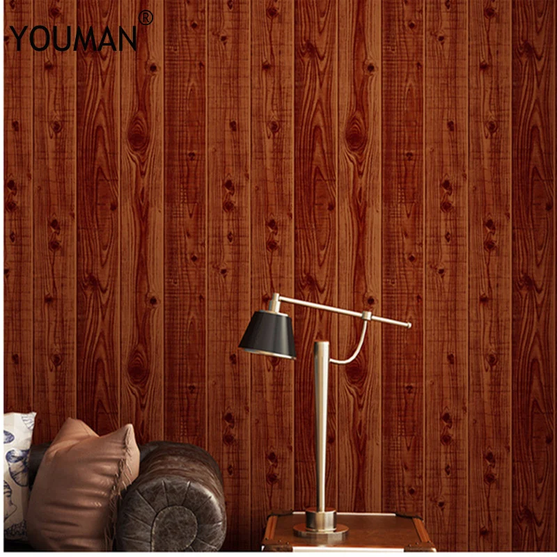 Обои Youman 3D современный Водонепроницаемый обои с рисунком фактурной древесины в стиле ретро для стен в рулонах для ванных комнат для детской комнаты для Гостиная