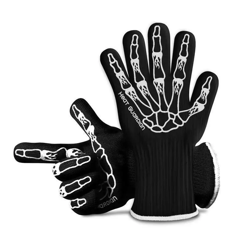 

BUYBAY Kitchen Insulated Non-Slip Gloves Thicken High Temperature Oven Barbecue Gloves Cooking Microwave Oven Baking BBQ glove