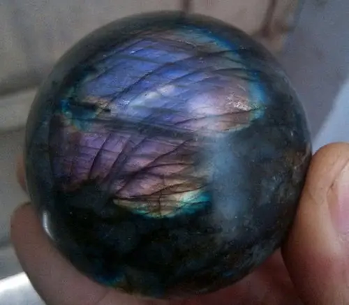 

xd j00879 Natural Polished Labradorite Quartz Crystal Sphere Madagascar